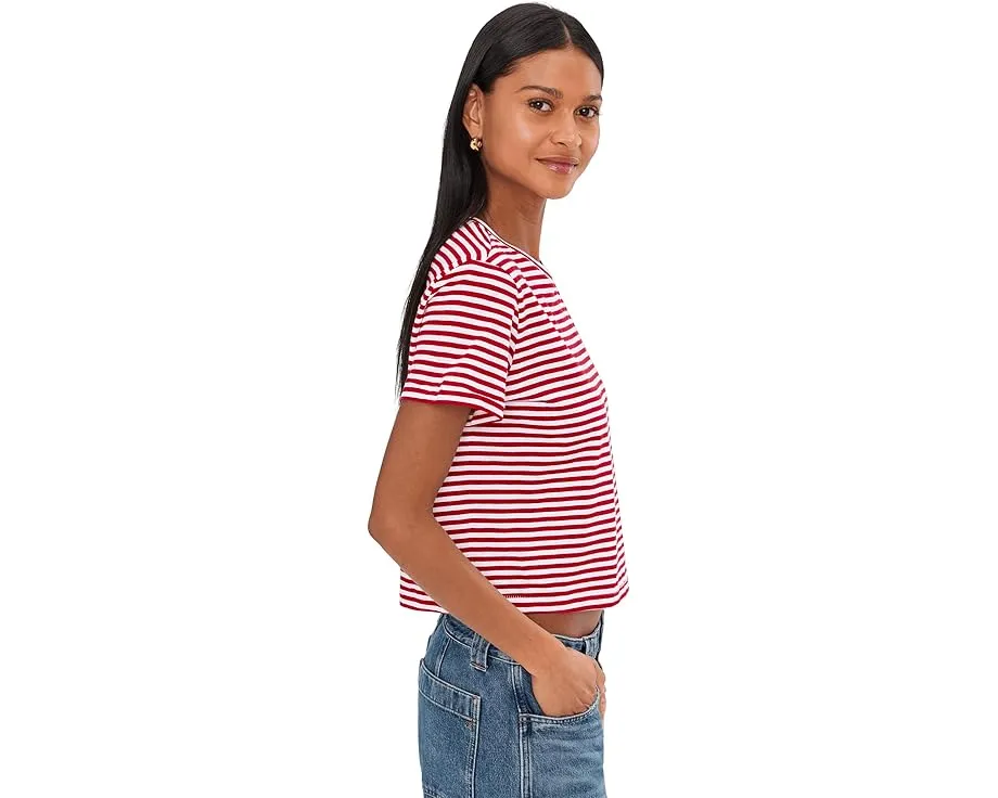 Кроп-футболка Madewell Boxy из мягкой ткани с короткими рукавами