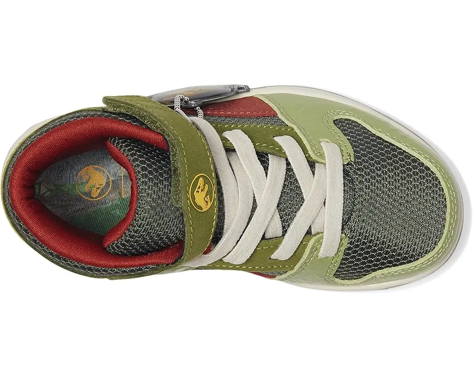 Детские кроссовки PUMA Kids Rebound Layup Mid Jurassic World на липучке с подошвой SoftFoam+