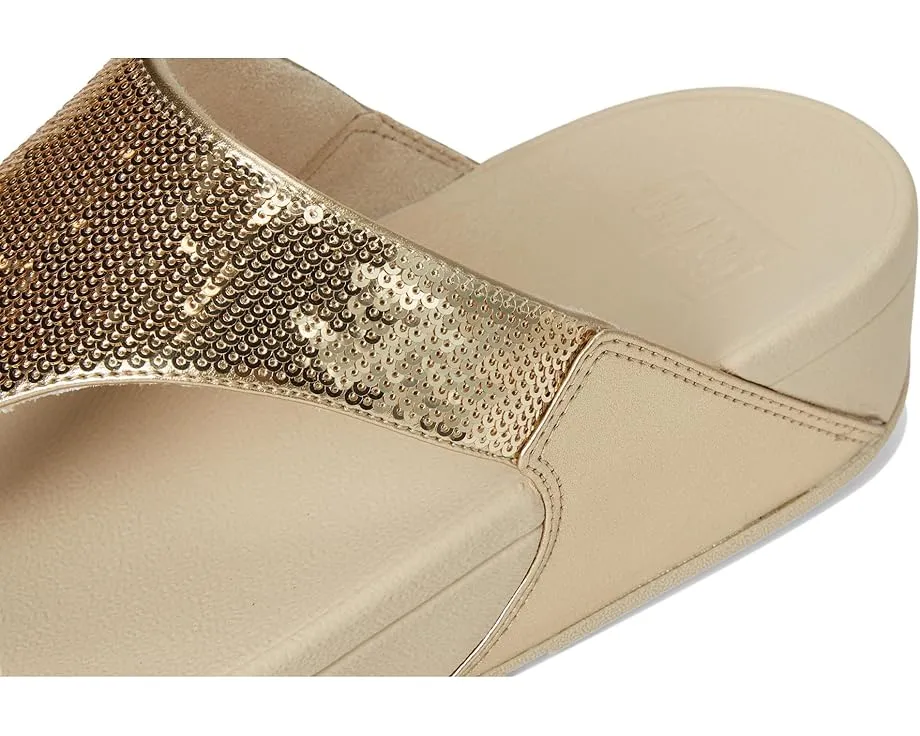 Блестящие сандалии FitFlop Lulu с микровобблбордом и стразами