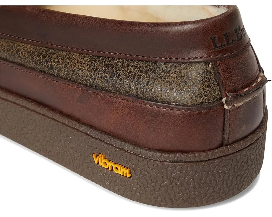L.L.Bean Уютные тапочки Lodge Moc с овчиной и подошвой Vibram в стиле мокасин