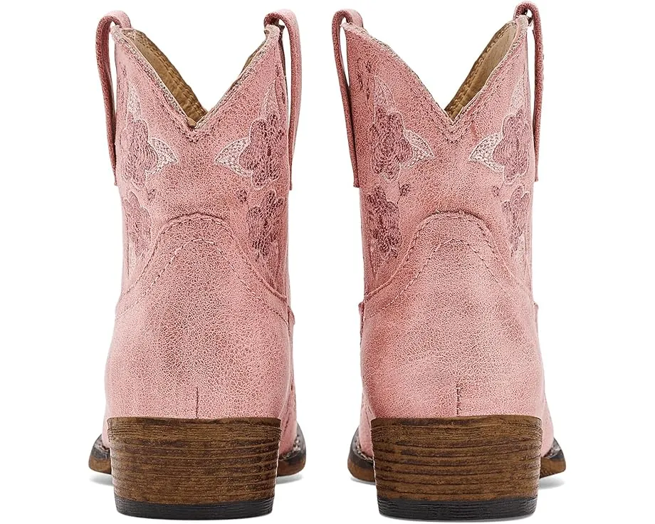 Детские ковбойские сапоги Blossom с цветочной вышивкой и острым носком