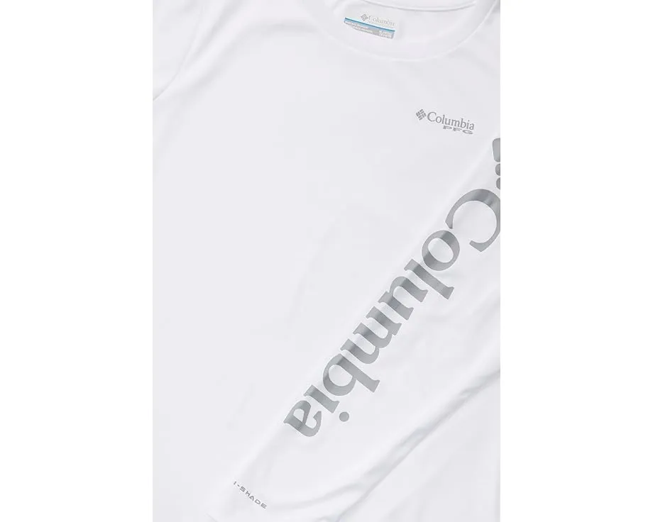 Футболка Columbia Kids Tidal Tee Long Sleeve с длинным рукавом и принтом на рукавах