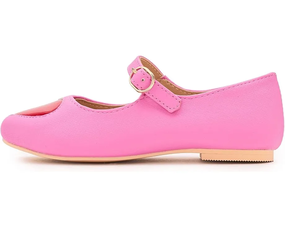 Лакированные балетки Janie and Jack с сердечком на носке и регулируемой пряжкой