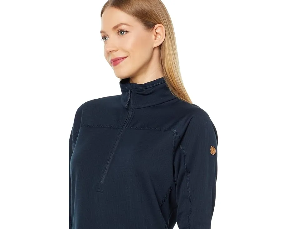 Теплая флисовая кофта Fjällräven Abisko Lite Fleece 1/2 Zip с отверстиями для большого пальца