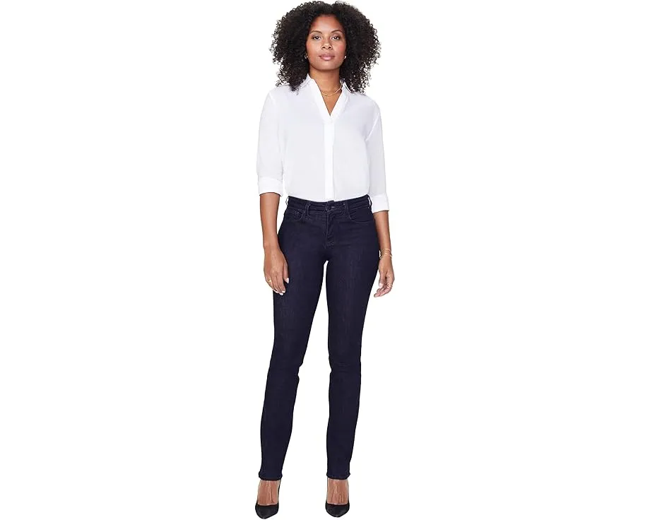 Прямые брюки NYDJ Marilyn Straight Rinse из хлопка с эластаном