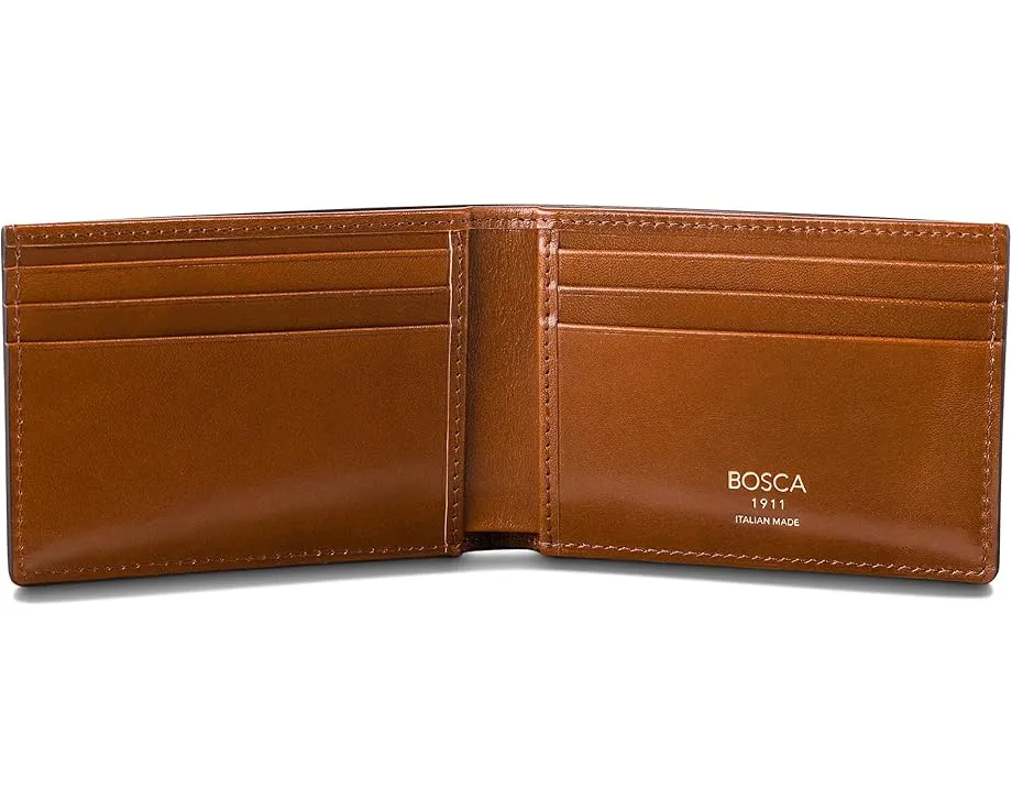 Bosca Roma Italia компактный кожаный кошелек-бифолд