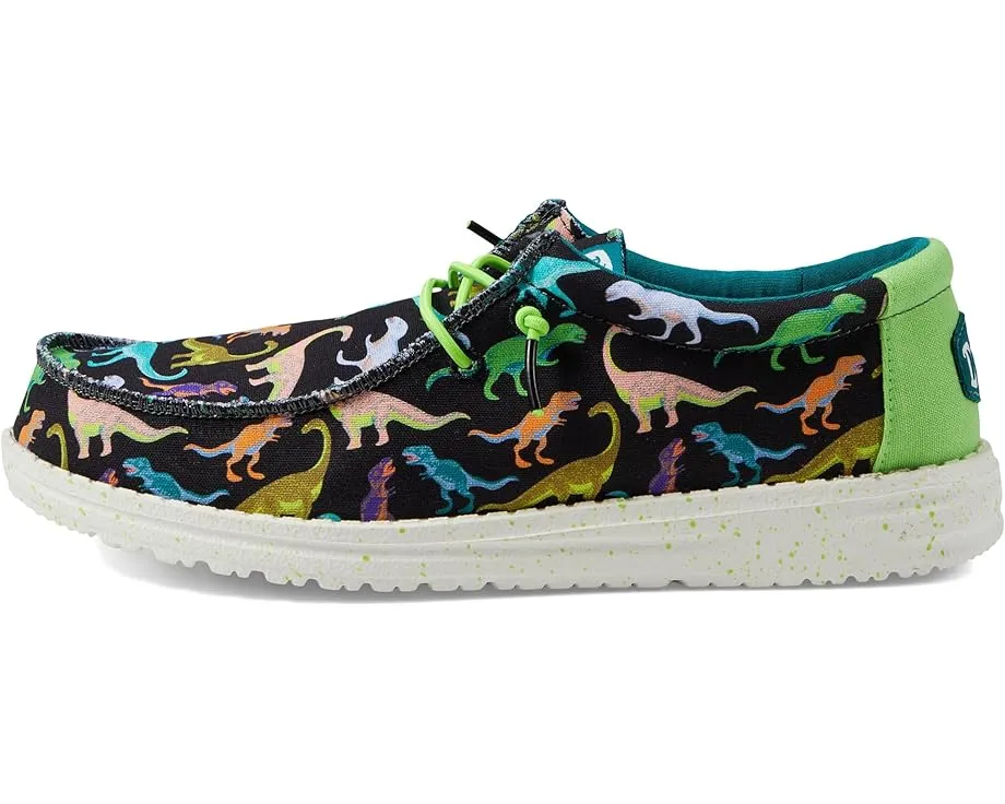 Детские лоферы Hey Dude Wally Dino с принтом динозавров