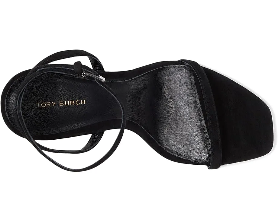 Босоножки Tory Burch на каблуке 90 мм с паве-деталью