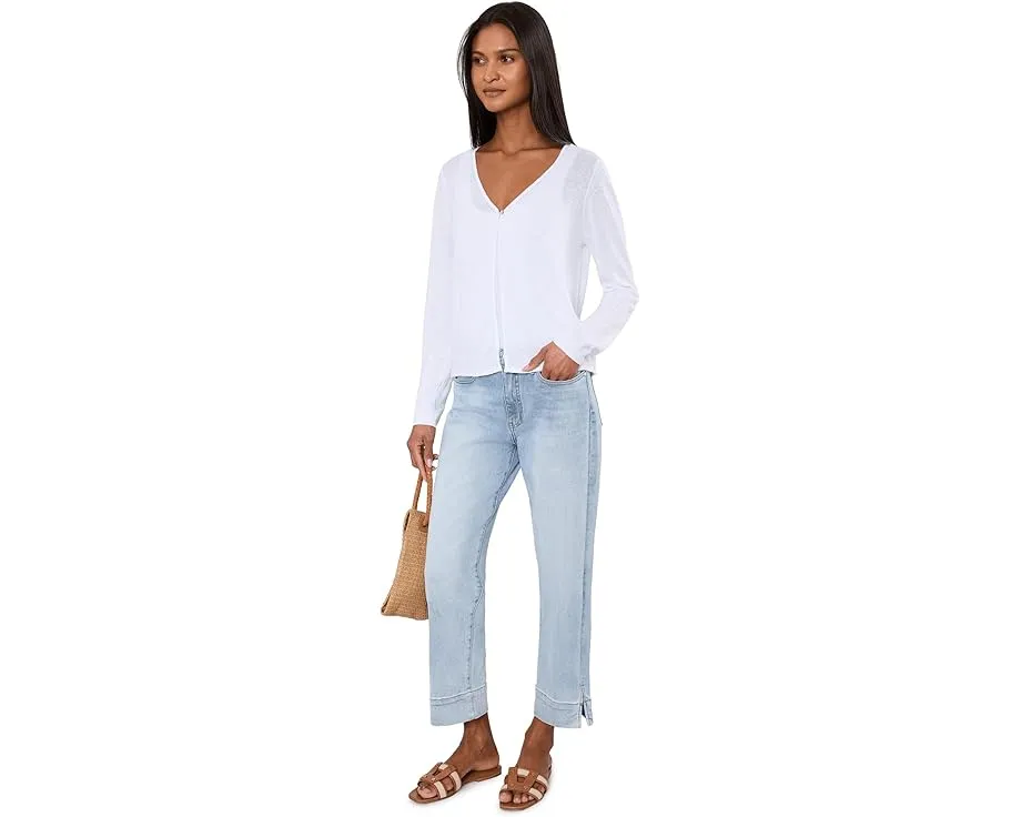Джинсы Liverpool Kennedy Mid Rise Crop Straight с разрезом