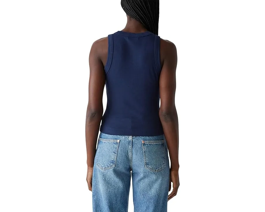 Кроп-топ Michael Stars Gina с широкой бейкой и высоким воротом