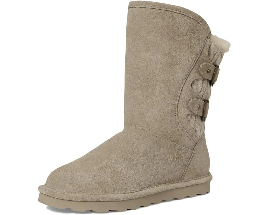 Зимние угги Bearpaw Jenni из замши с меховой отделкой и декоративной пряжкой