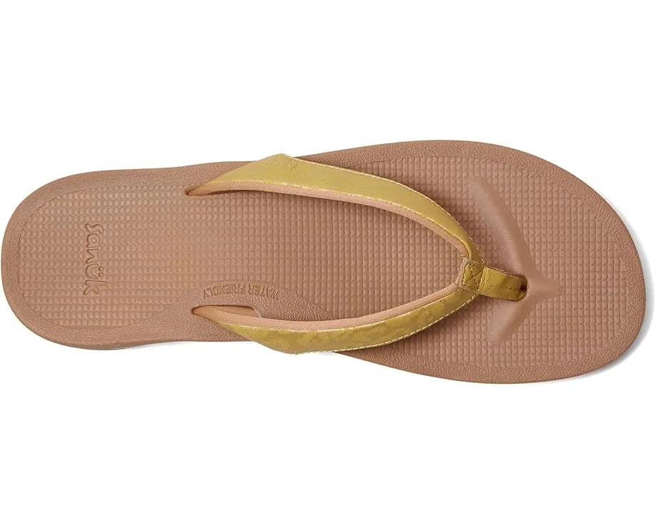 Сандалии Sanuk Cosmic Shores Leopard с металлическим принтом и стелькой из пены Bloom