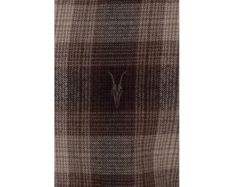 Рубашка AllSaints Iniko с длинным рукавом в клетку и вышивкой