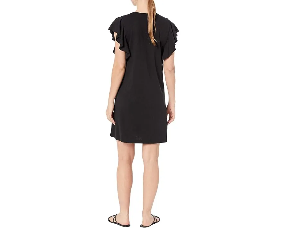 Flutter Sleeve V-Neck Dress