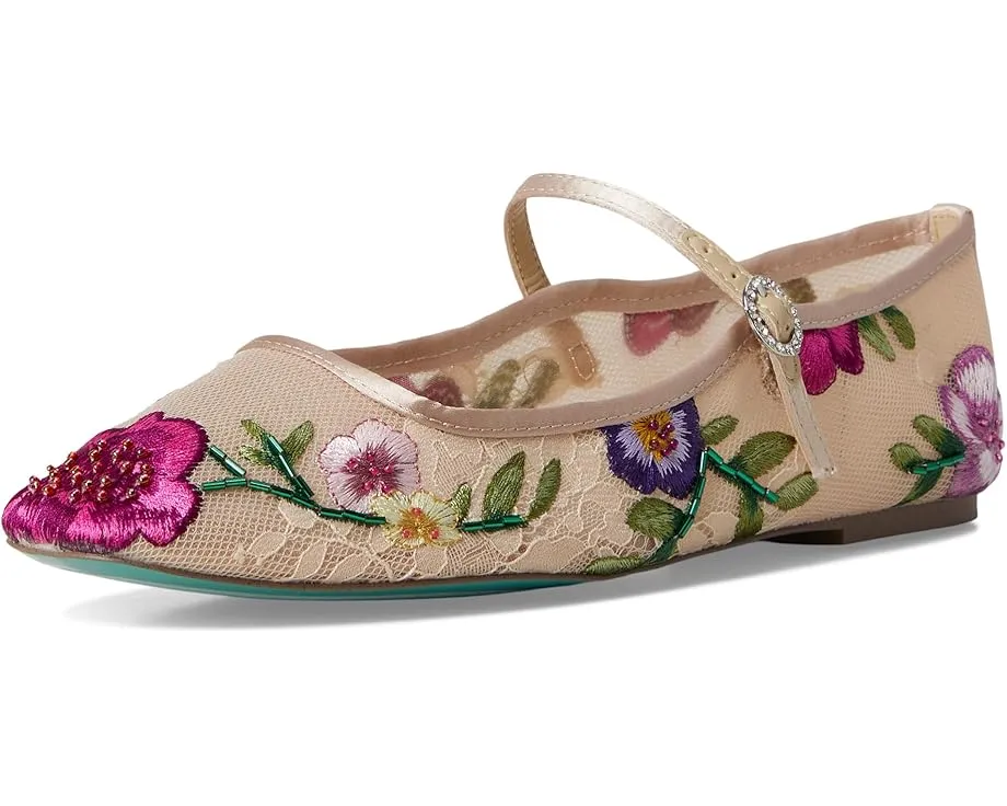 Балетки Blue by Betsey Johnson Nova с цветочной вышивкой и квадратным носком