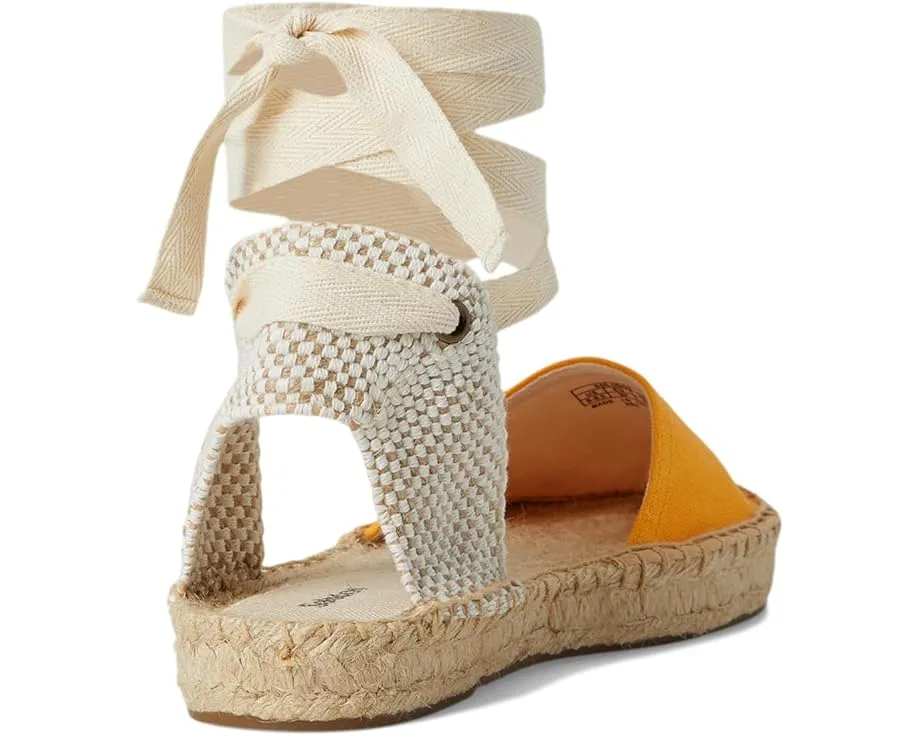 Эспадрильи Linen Lauren Lace-up от Soludos с льняным верхом и завязками