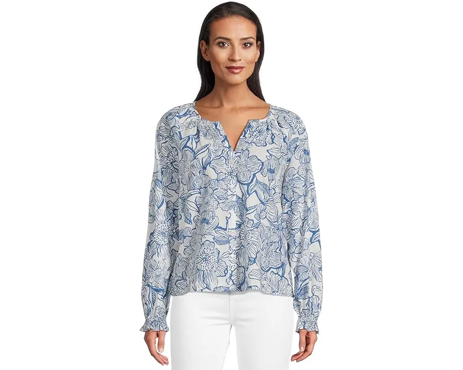 Топ Aldina с длинными рукавами на резинке от Lilly Pulitzer