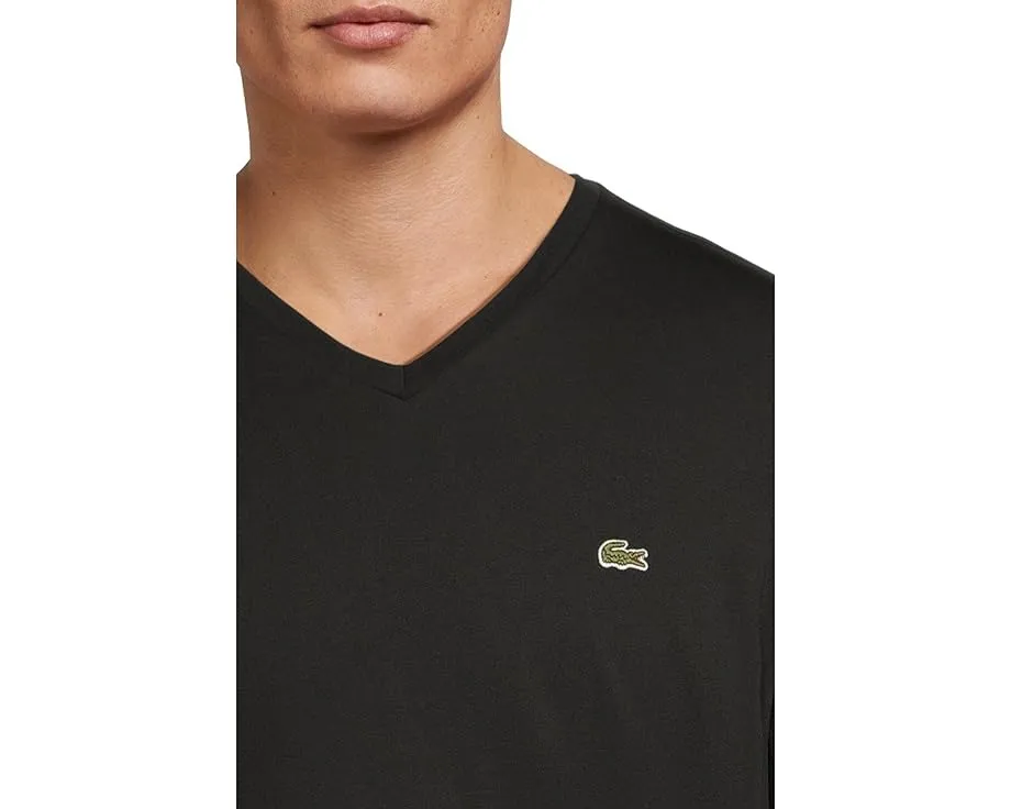 Футболка Long Sleeve Pima Jersey V-Neck T-Shirt от Lacoste с длинным рукавом