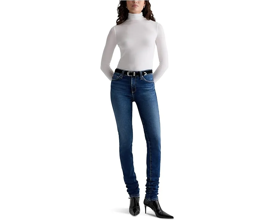 Джинсы AG Jeans Viola Mid Rise Skinny облегающие с эффектом stacking