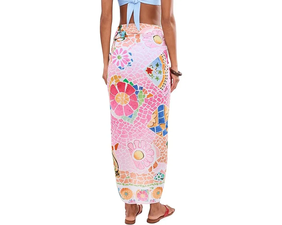 Саронг Seafolly BeachBoheme с эффектным принтом из хлопка