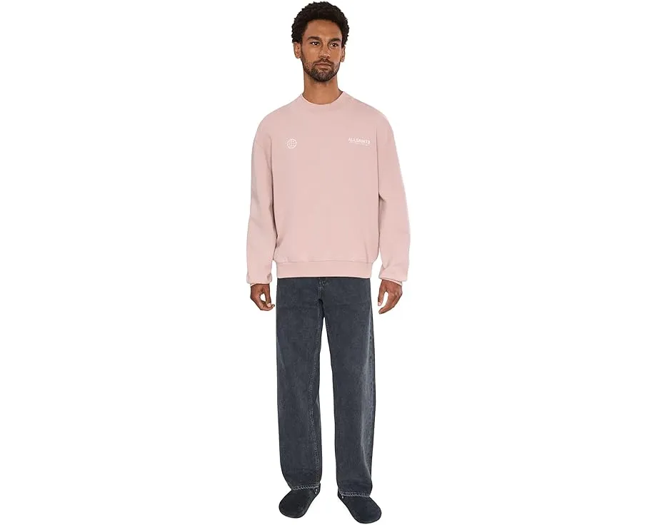Свитшот AllSaints Emblem Crew с принтом из органического хлопка