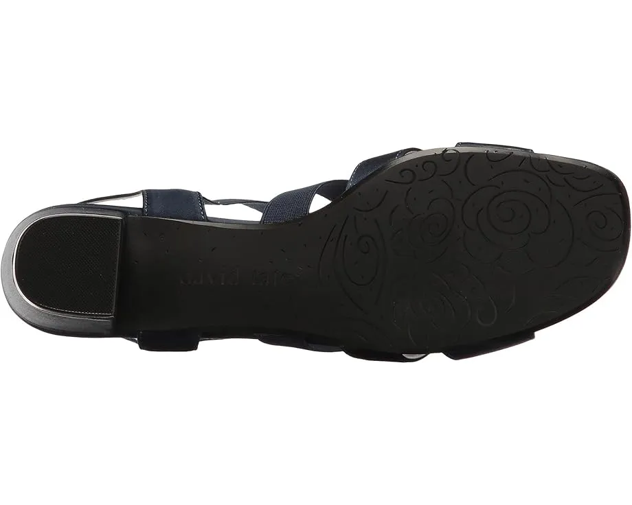 Вечерние сандалии David Tate Eve с кристаллами и квадратным носком