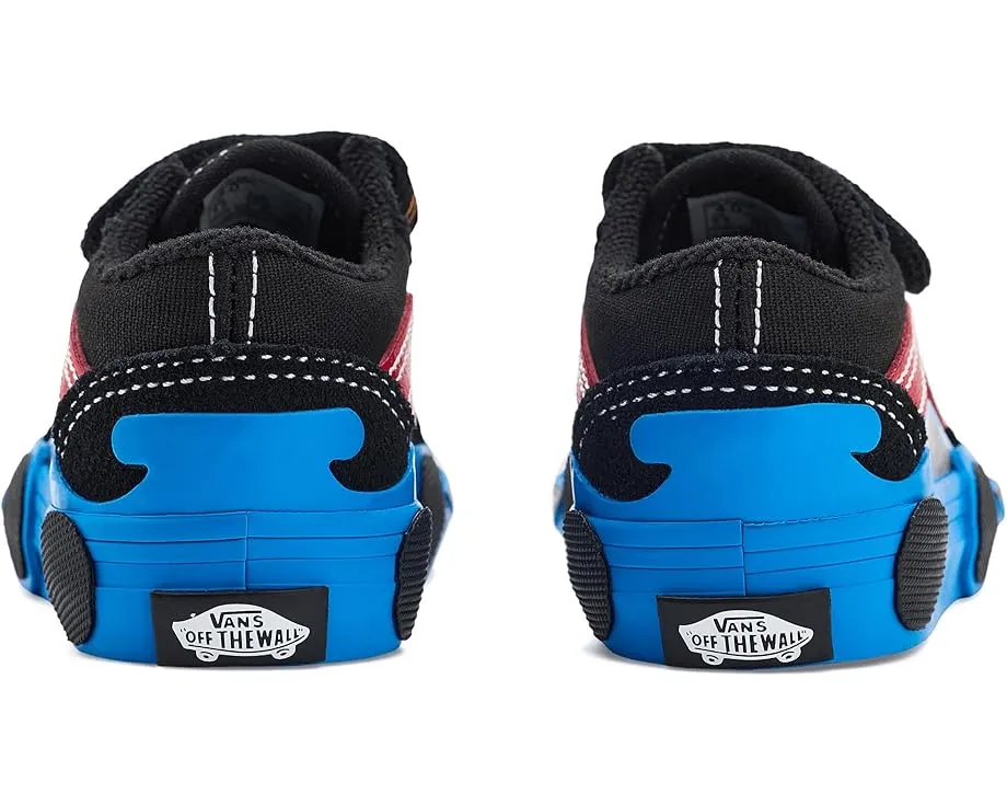 Детские кеды Vans Kids Old Skool V Car на липучке с усиленным мыском