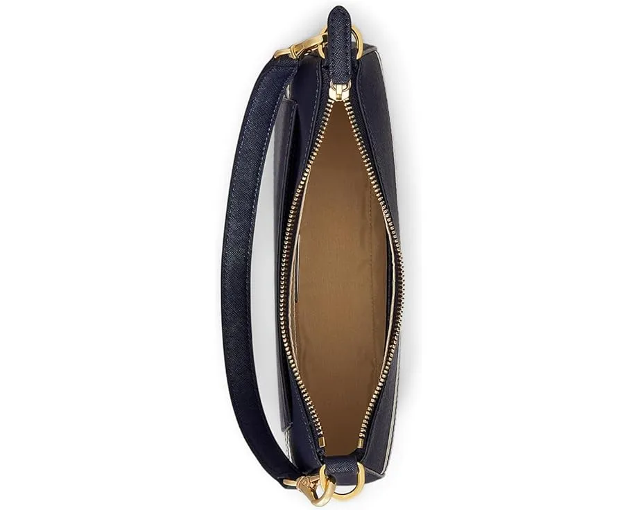 Сумка Danni среднего размера из полосатой кожи от Lauren Ralph Lauren