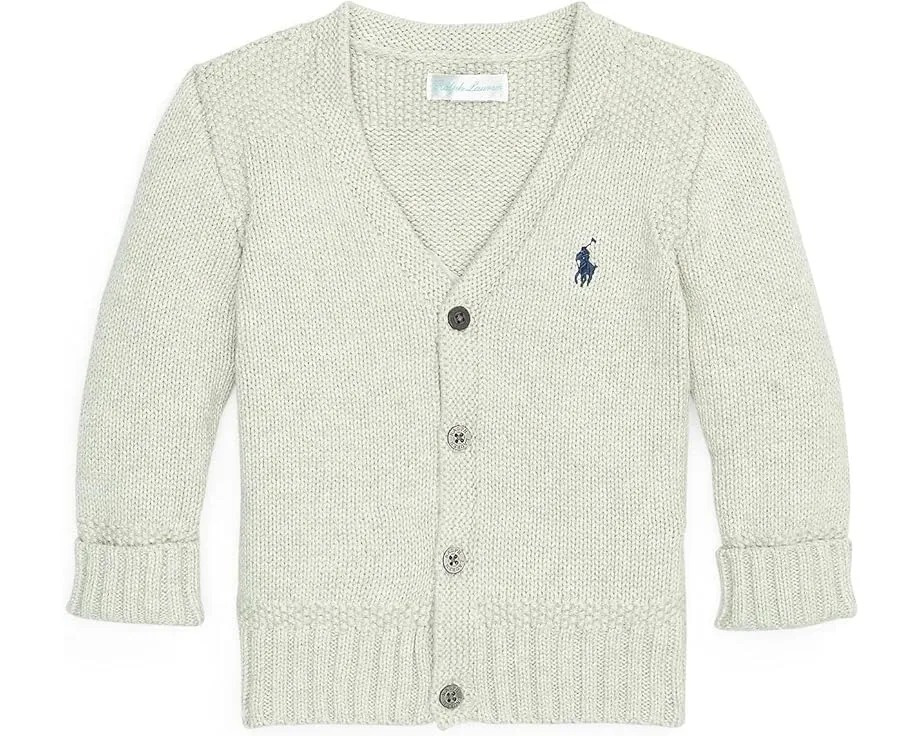 Детский кардиган Polo Ralph Lauren Kids с V-образным вырезом и вышитым пони