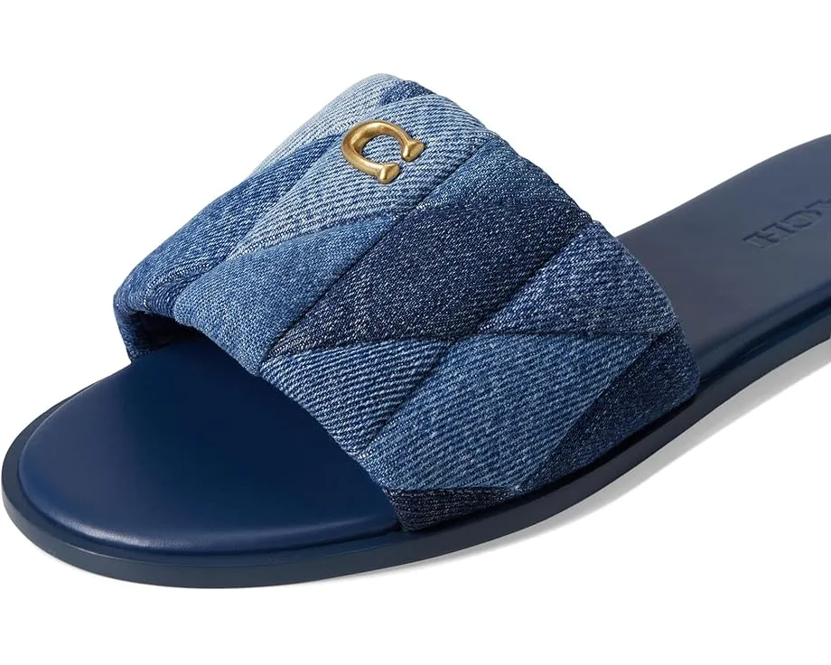 COACH Сандалии Holly с стежкой и джинсовым верхом на резиновой подошве