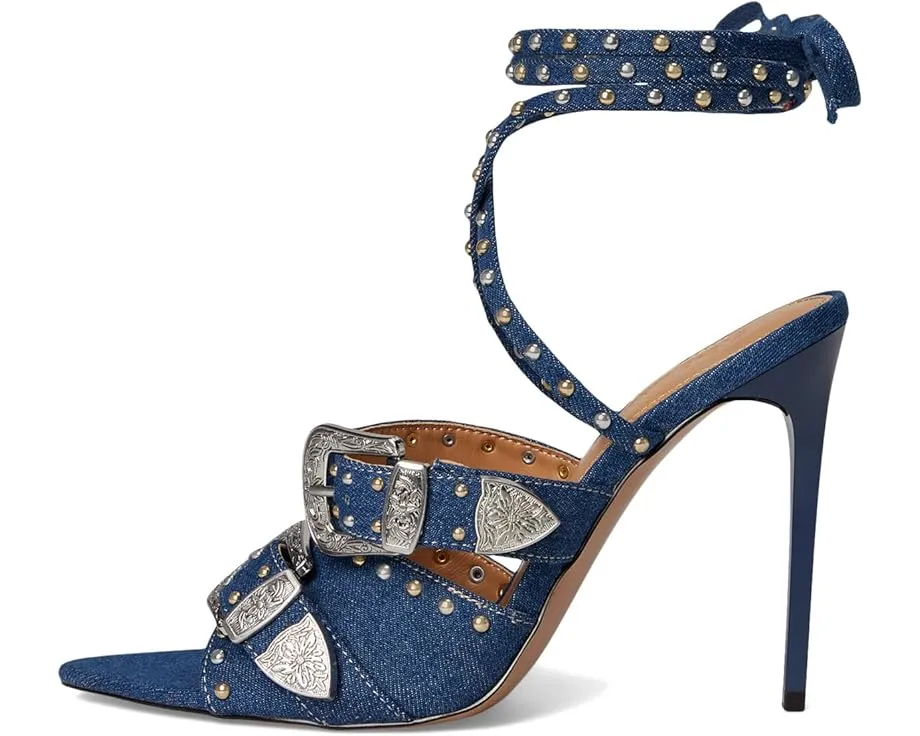 Сандалии на шпильке Steve Madden Saddle с металлической пряжкой и завязкой на щиколотке