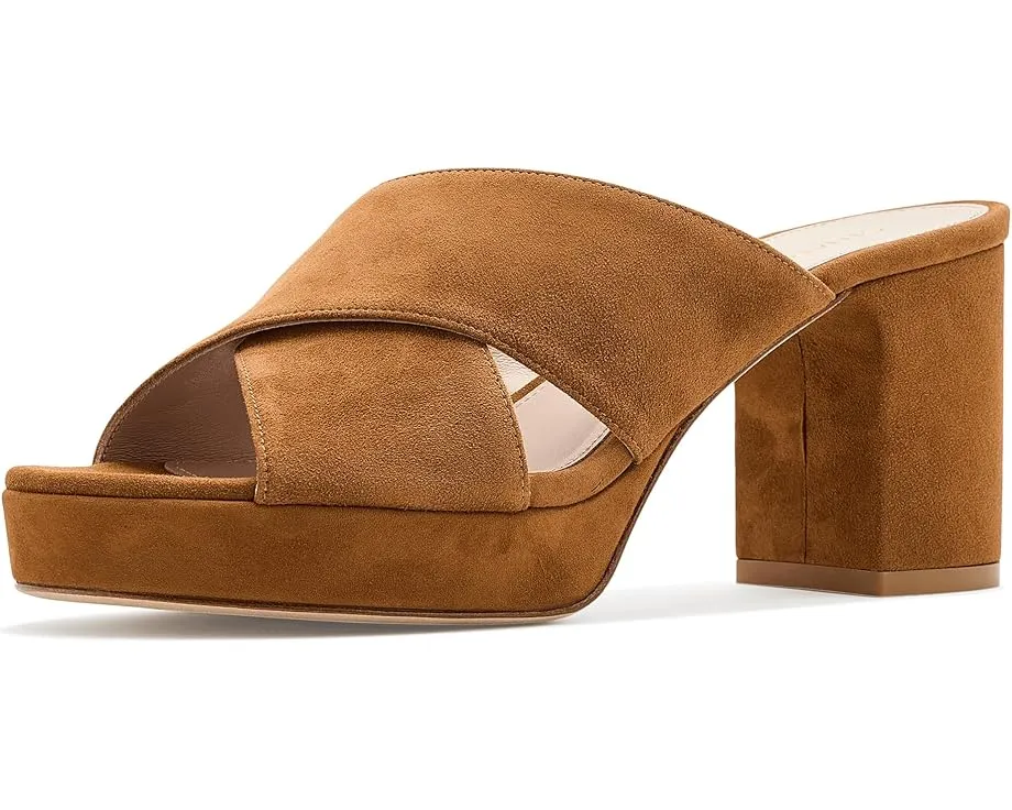 Stuart Weitzman Dayna Platform Slide босоножки на платформе черные