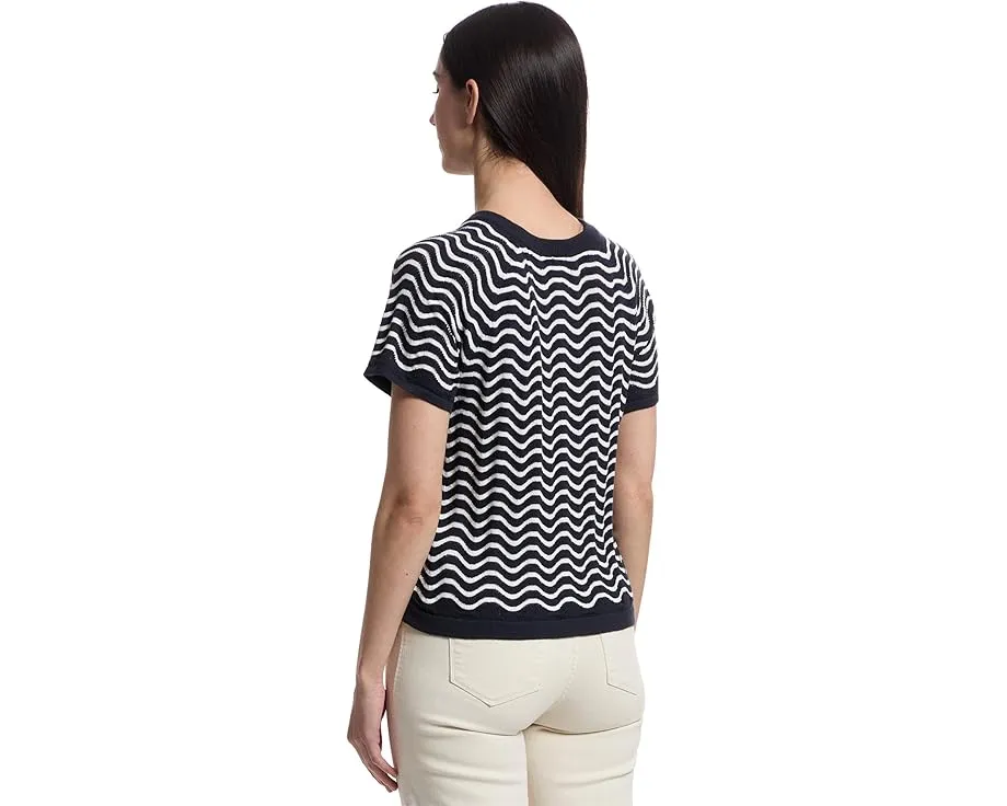 Свитер Lilla P с волнообразным узором и расклешенными рукавами