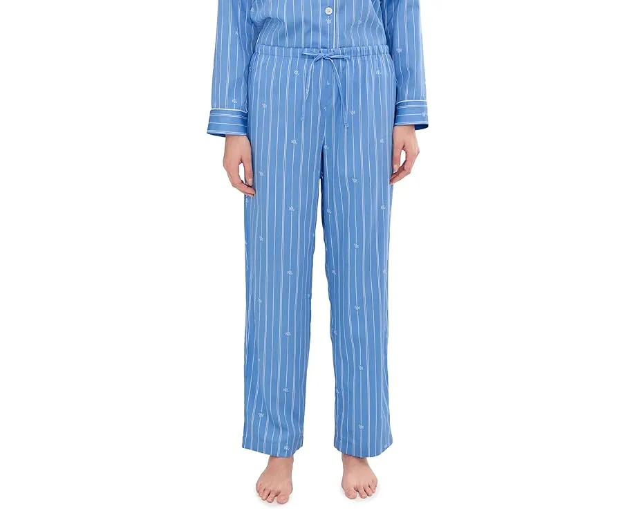 Пижамный комплект Lauren Ralph Lauren с длинным рукавом и отложным воротником