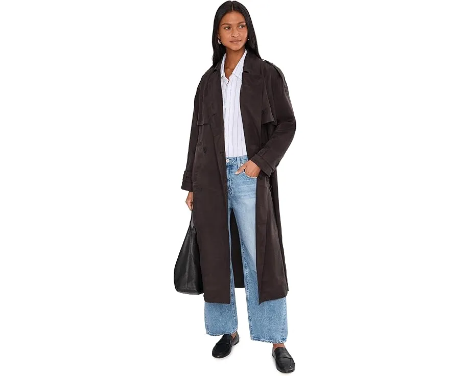 Тренч AllSaints Linnie с поясом и отложным воротником из лиоцелла