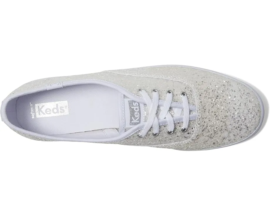 Кроссовки Keds Champion Glitter Lace Up с блестящим верхом и стелькой Softerra