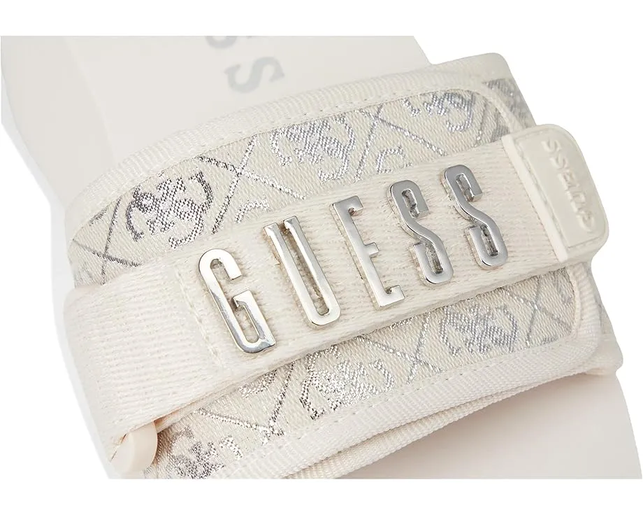Босоножки GUESS Dellean на платформе с квадратным носком и стразом