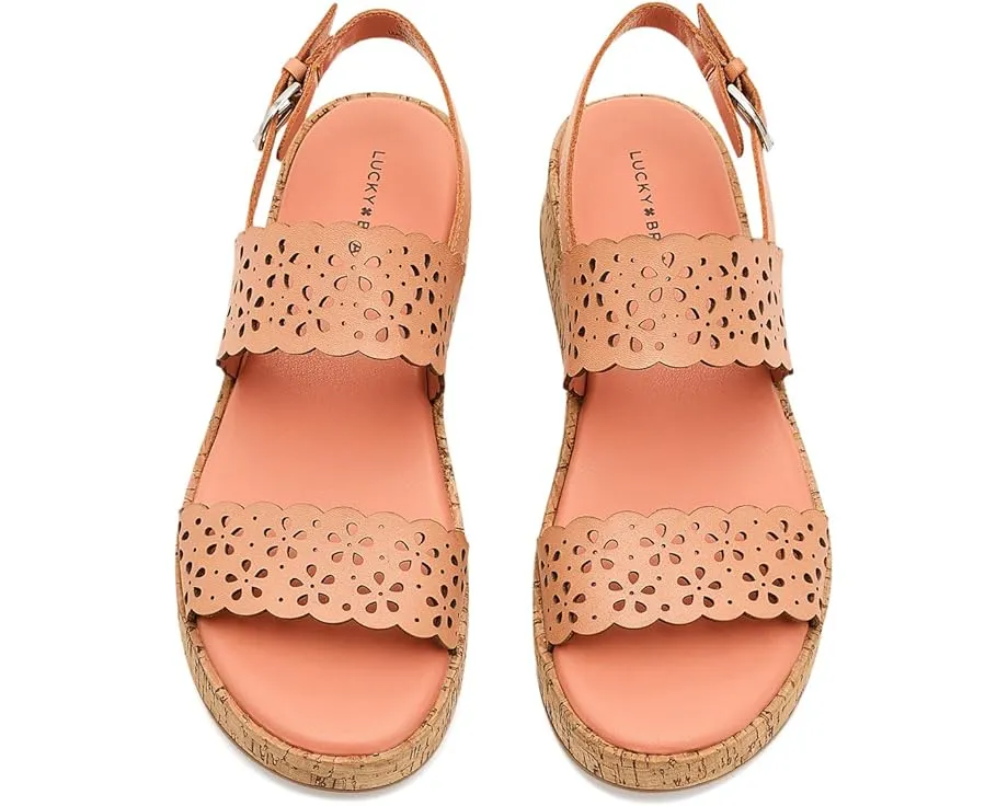 Босоножки Lucky Brand Elsie на платформе с фигурными кожаными ремешками
