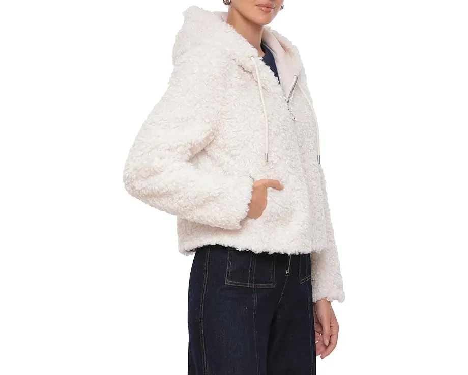 Куртка-худи Avec Les Filles с искусственным мехом и капюшоном