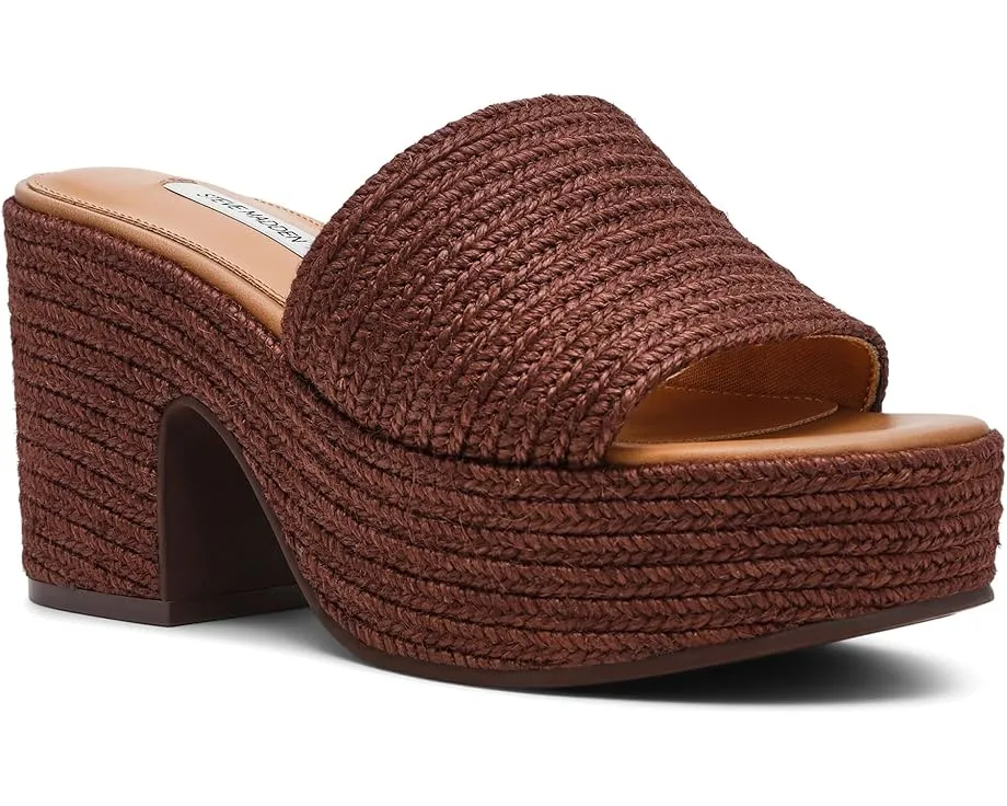 Steve Madden сандалии Trippy на платформе с верхом из рафии и круглым открытым носком