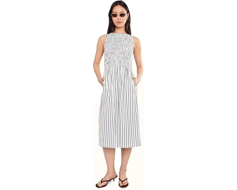 Платье Madewell Melody Boatneck Smocked Midi с хлопковым поплином