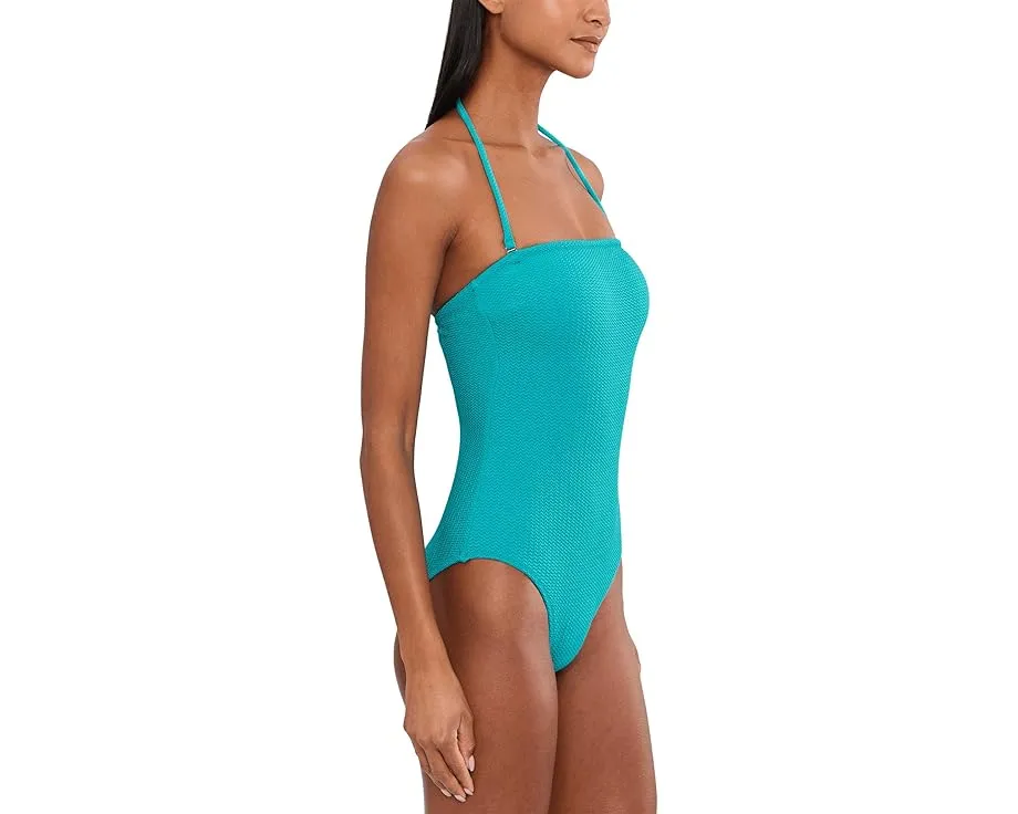 Цельный купальник бандо Seafolly Sea Dive с завязками на шее