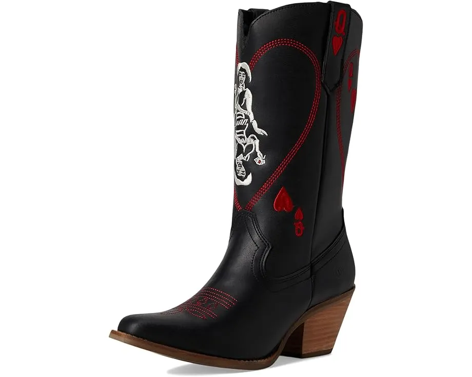 Ботинки Dingo Queen A Hearts с острым носком и ковбойским каблуком