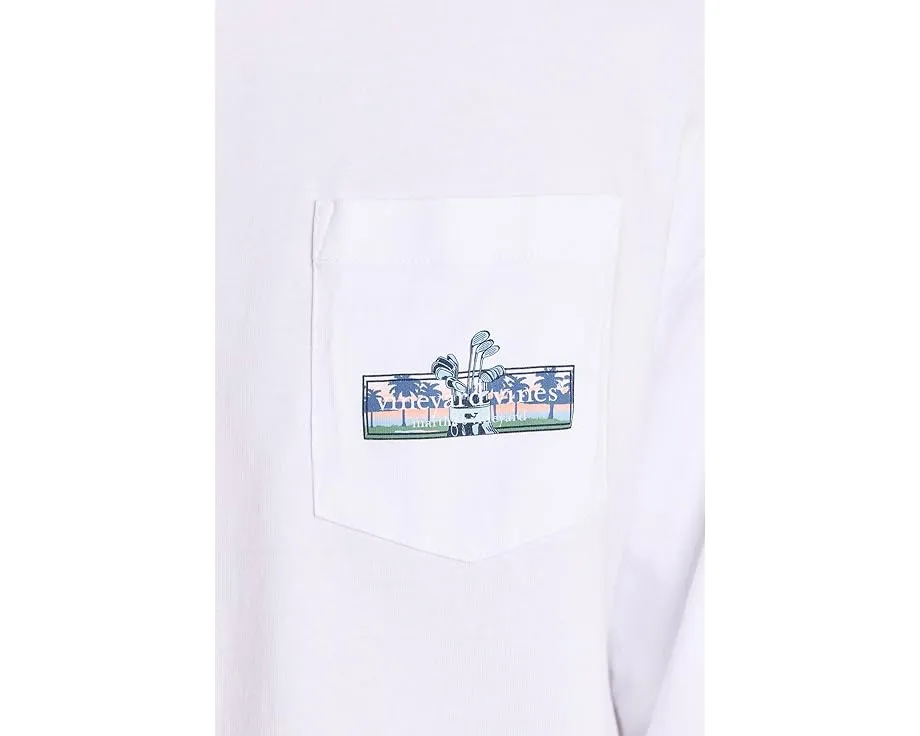Длинная футболка Vineyard Vines с логотипом гольфа и карманом