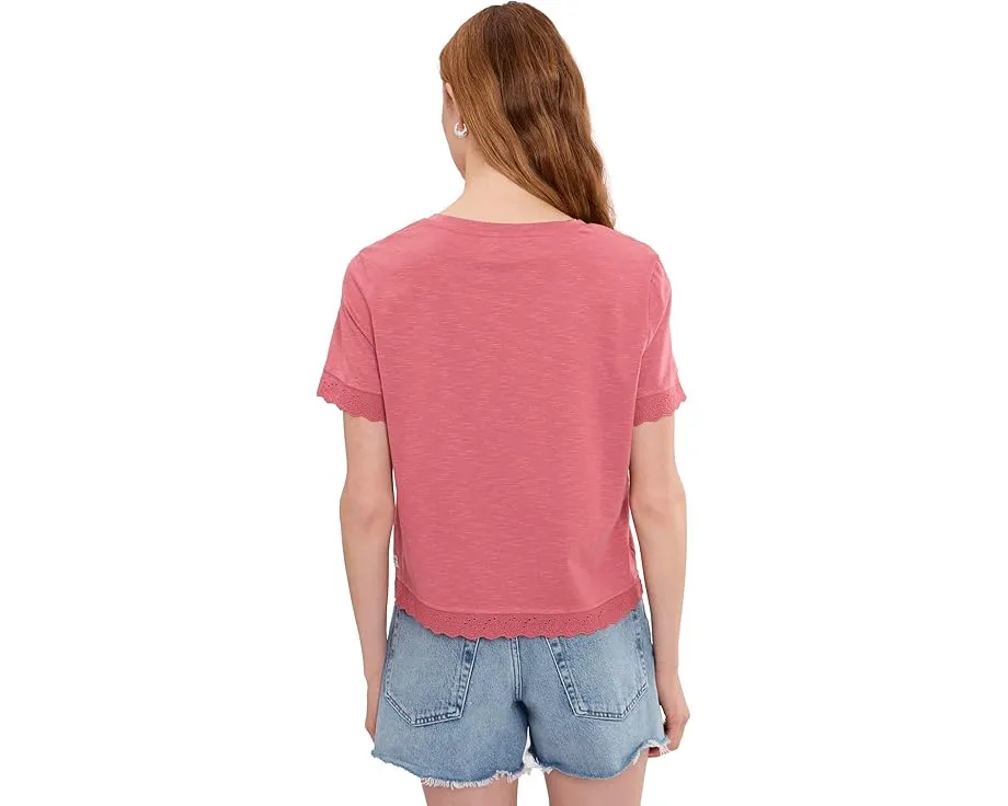 Футболка Clara Tee с кружевной отделкой из органического хлопка и TENCEL Toad&Co