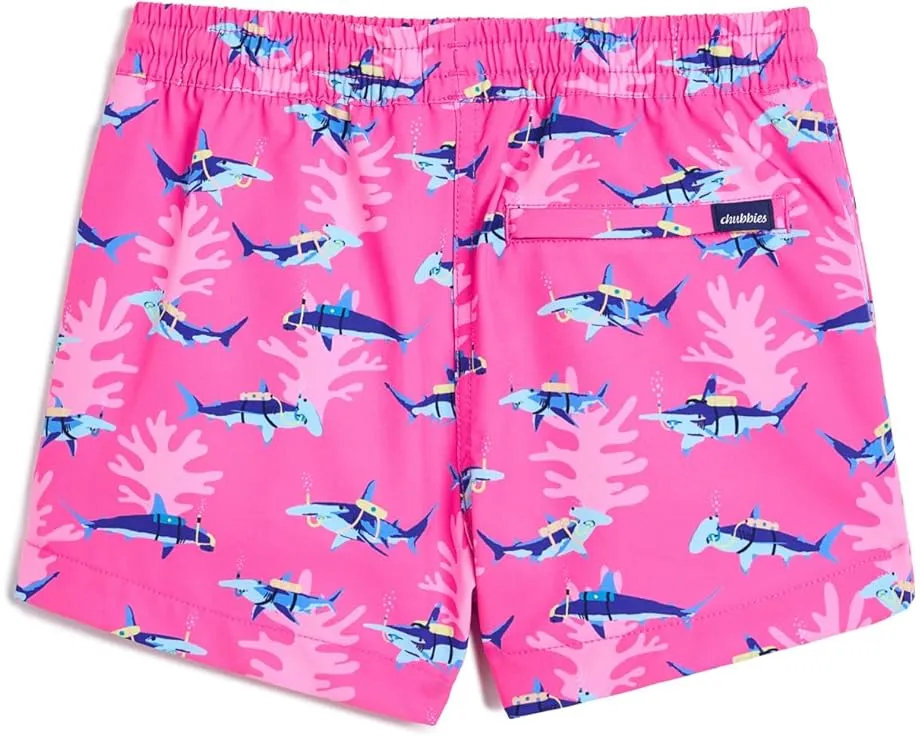 The Great Pink Sharks Lined Swim Trunk (Big Kid)