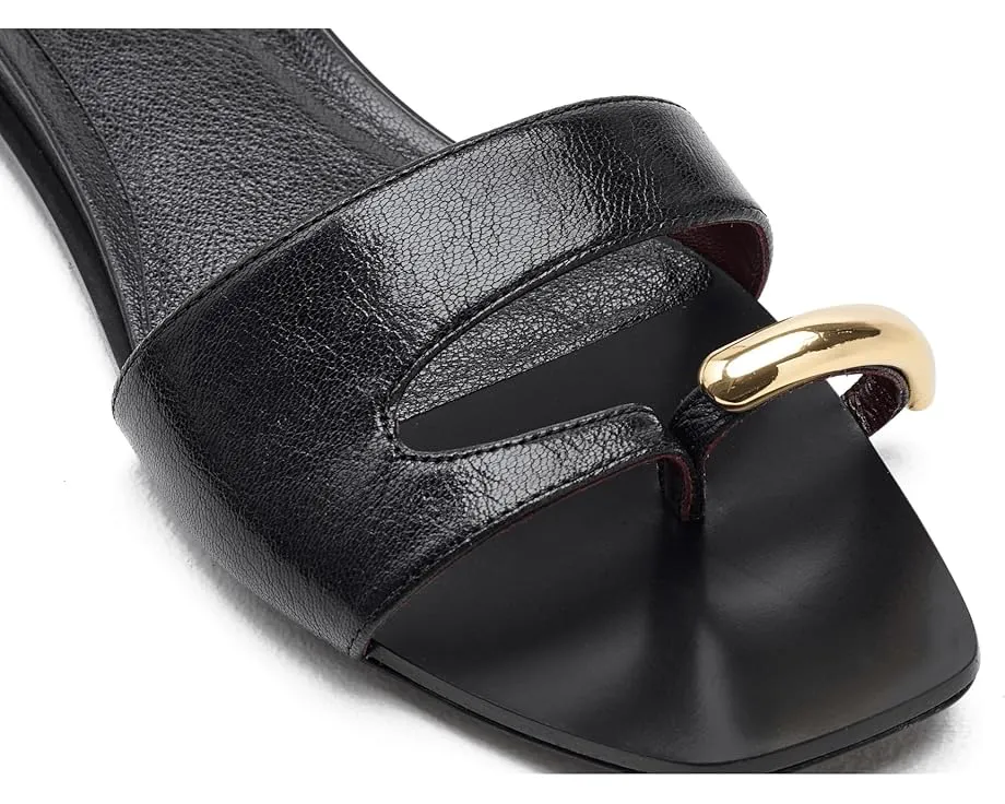 Сандалии Tory Burch Romy Slides на плоской подошве из кожи
