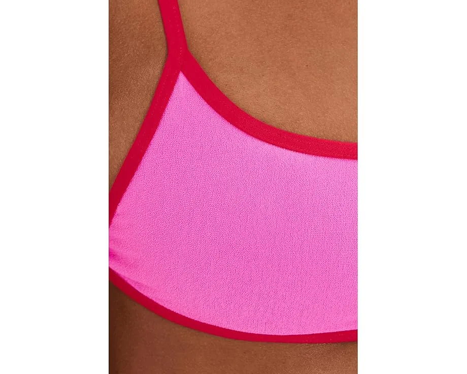 Купальный топ Kassy в стиле бандо с контрастным кантом