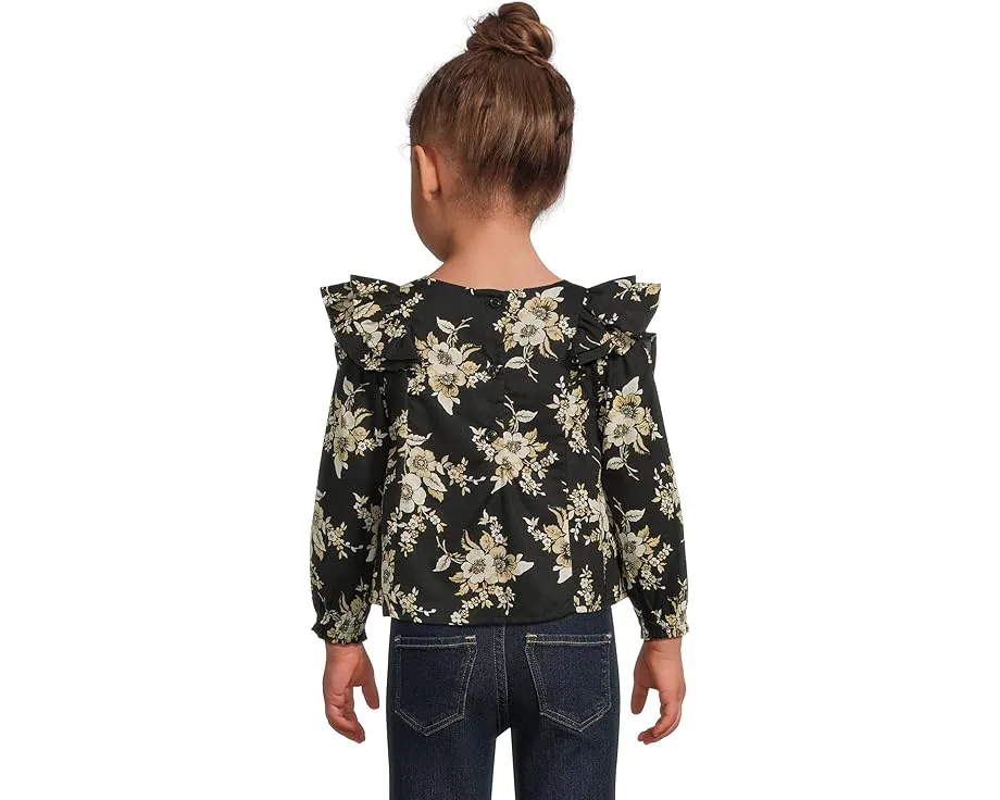 Блузка Janie and Jack с цветочным принтом и рюшами на плечах