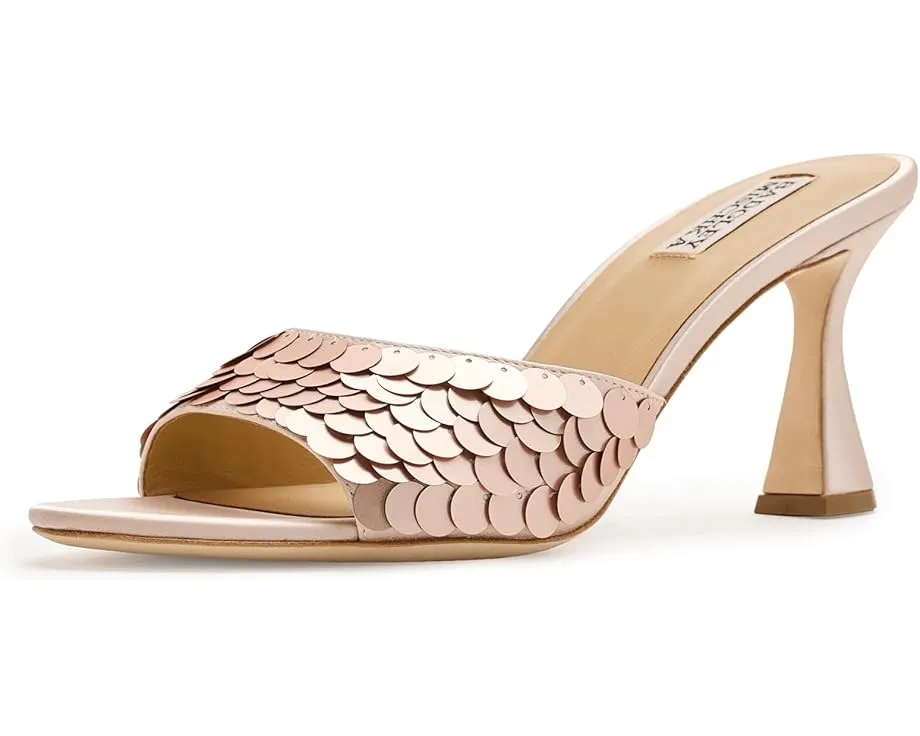 Босоножки Badgley Mischka Winika на устойчивом каблуке с пайетками и открытым носком